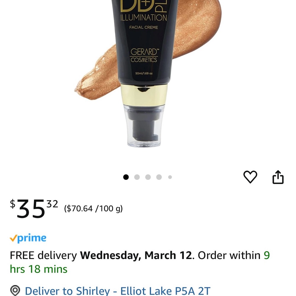 $20 or 2/$25 GERARD COSMETICS BB+ ILLUMINATION FACE CREAM colour GRACE BRAND NEW